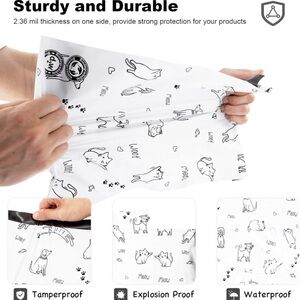 10x13 Biodegradable Poly Mailer 25 pack in Naughty Cat-White